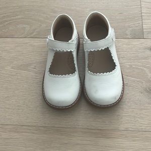 Elephantito toddler girls white leather shoes